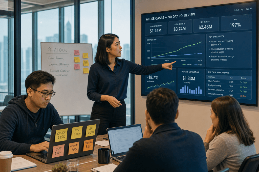 Welke Data-AI use cases leveren in de eerste 90 dagen de meeste ROI (en hoe meet je dat met de juiste KPI’s)?
